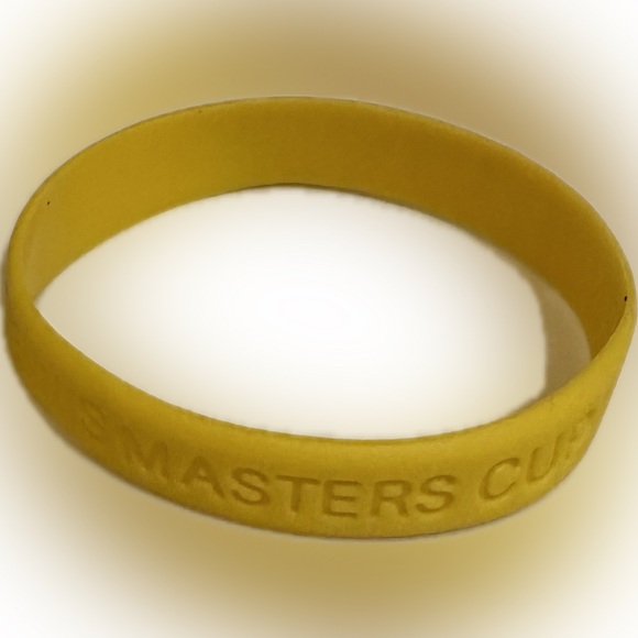 RARE TENNIS MASTERS CUP PEACE OF MIND YELLOW SILICONE BRACELET RUBBER JEWELRY - Picture 10 of 11